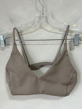 Left On Friday Sunday Top Bikini Taupe size small V front low coverage